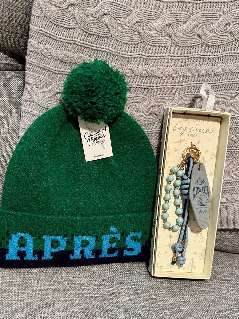 Winter Themed Hat and Bag Charm Set - NEW